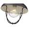 Z-Lite Ansel 1 Light Outdoor Flush Ceiling Mount Fixture, Black & Black 590F-BK - alternate 2